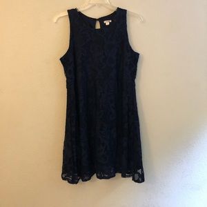 Navy and lace dress